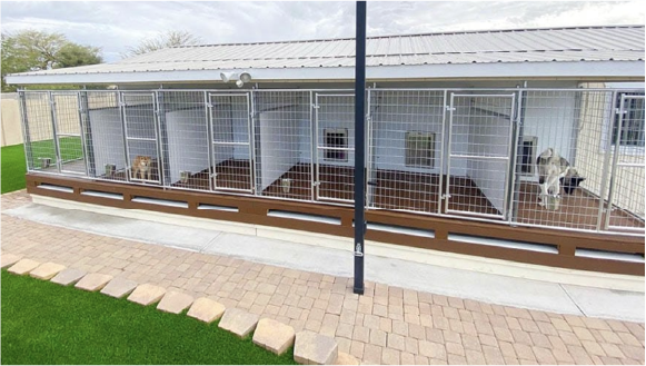 Temperature Controlled  Dog Kennel Horizon Structures