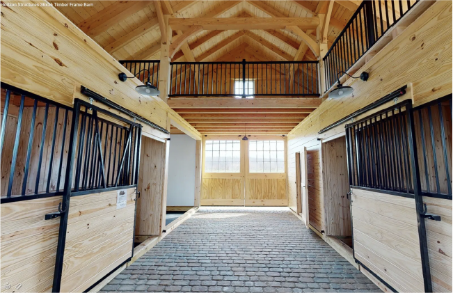 Timberframe Barn Interior